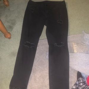 old navy black ripped jeans